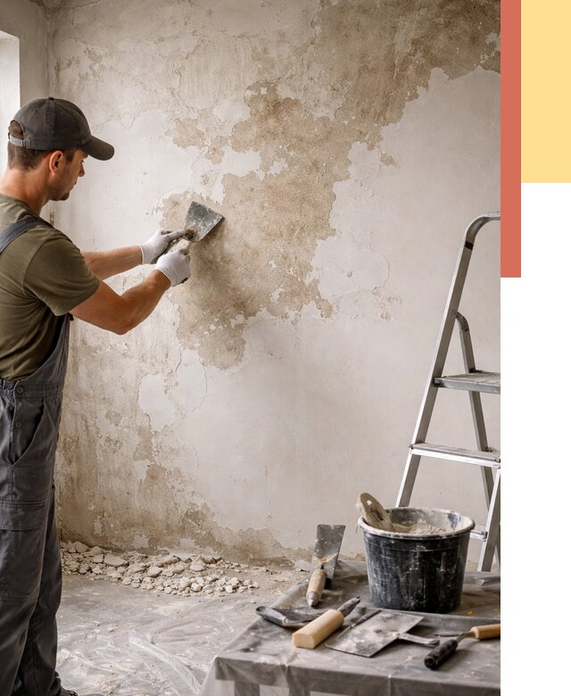 Снятие старой шпаклевки в Обнинске от 1878 руб. — быстро и недорого | ОТДЕЛОЧНИК-Бнн