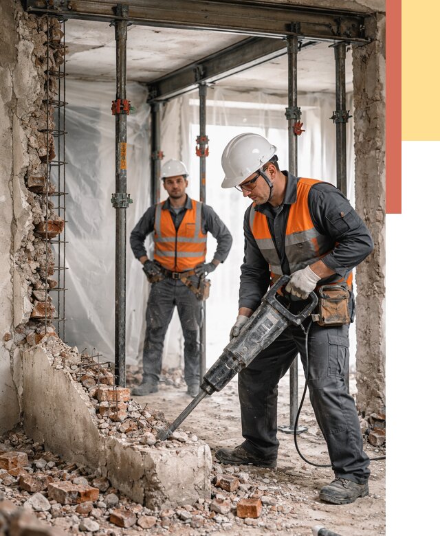 Снос несущих стен в Обнинске от 10404 руб. — демонтаж несущей стены под ключ | ОТДЕЛОЧНИК-Бнн