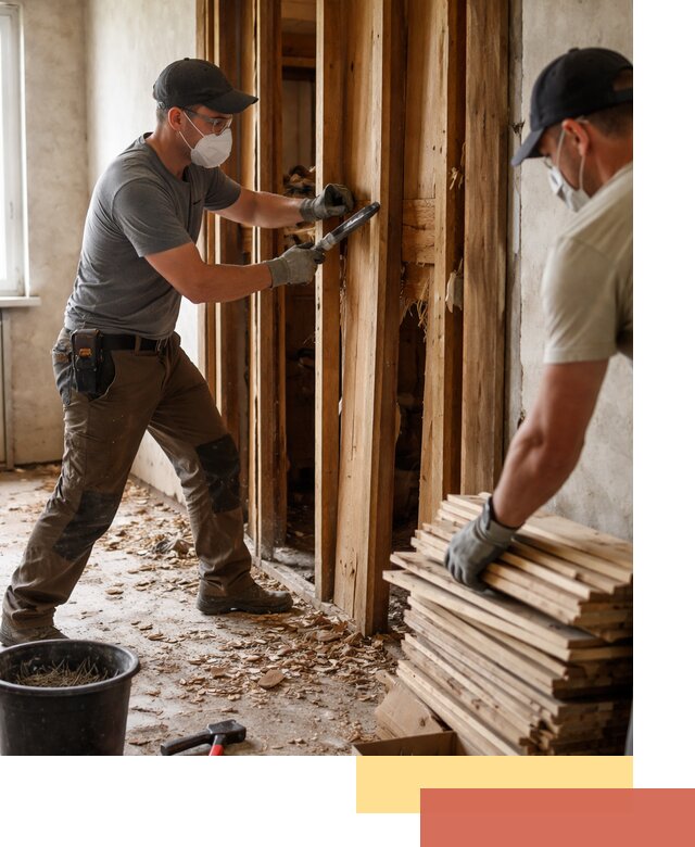 Демонтаж деревянных перегородок в Обнинске быстро и аккуратно