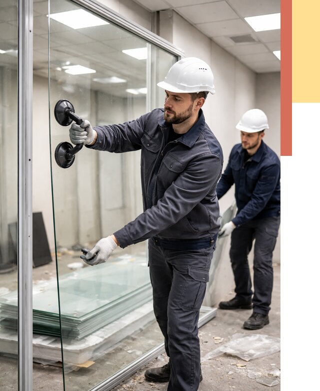 Демонтаж стеклянных перегородок в Обнинске от 3248 руб. — быстро и недорого | ОТДЕЛОЧНИК-Бнн