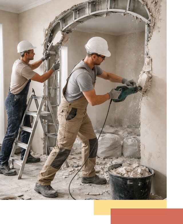 Демонтаж гипсокартонной арки в Обнинске быстро и аккуратно