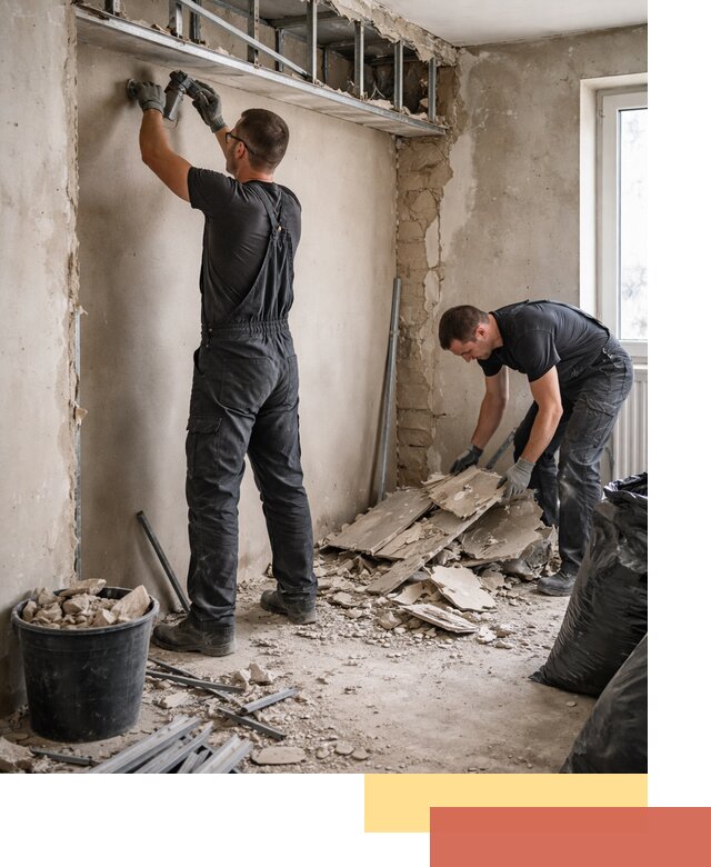 Демонтаж короба из гипсокартона в Обнинске быстро и аккуратно