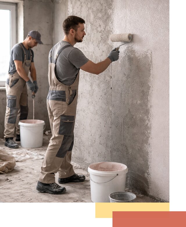 Нанесение бетоноконтакта на стены в Обнинске для последующей отделки