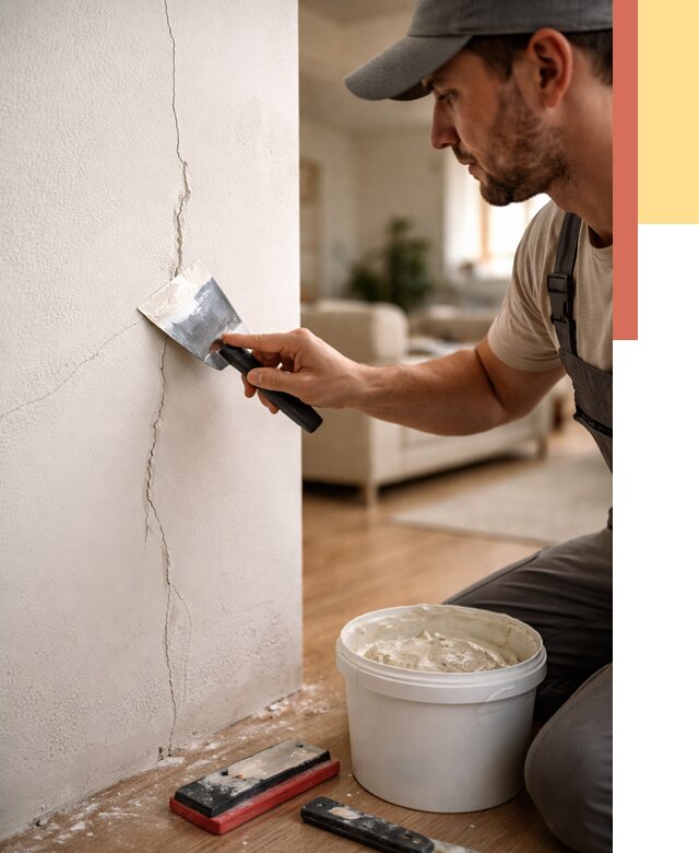 Заделка трещин и сколов в Обнинске от 2487 руб. — быстро и недорого | ОТДЕЛОЧНИК-Бнн