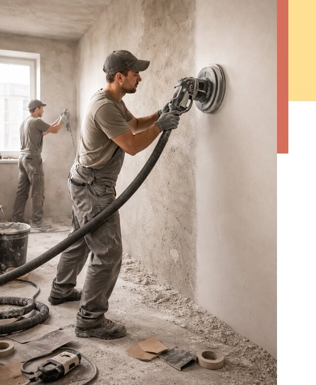 Шлифовка стен в Обнинске от 1218 руб/м2 — быстро и недорого | ОТДЕЛОЧНИК-Бнн