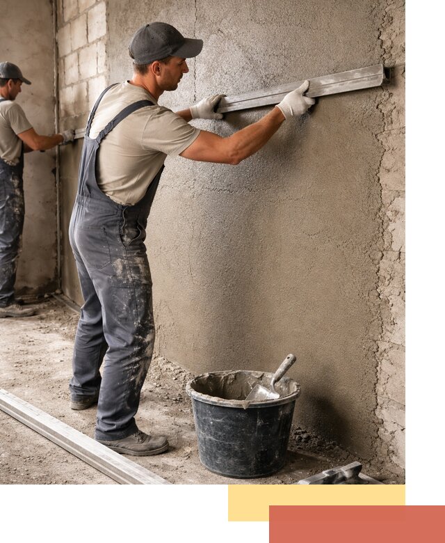 Штукатурка стен цементно-песчаная в Обнинске профессионально
