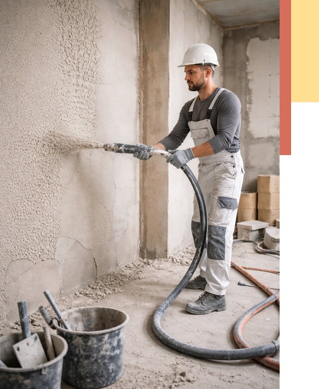 Машинная штукатурка стен в Обнинске под ключ от 6598 руб./м2 | ОТДЕЛОЧНИК-Бнн