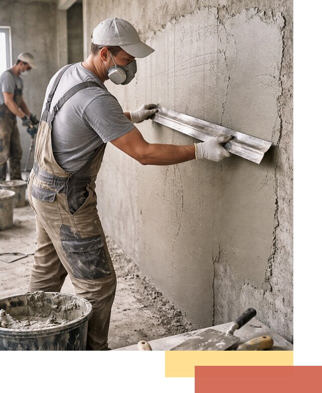 Штукатурка бетонных стен в Обнинске качественно и долговечно