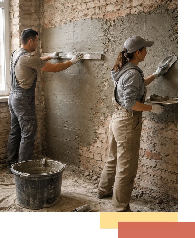 Штукатурка кирпичных стен в Обнинске — качественно и надежно