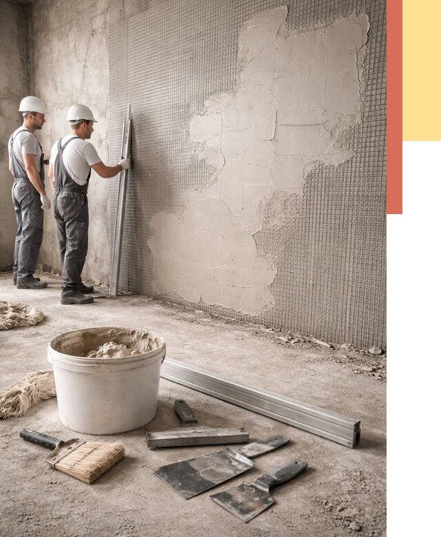 Штукатурка стен по сетке в Обнинске от 5583 руб./м2 — быстро и недорого | ОТДЕЛОЧНИК-Бнн