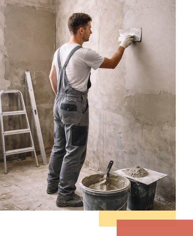 Штукатурка стен в ванной под ключ в Обнинске