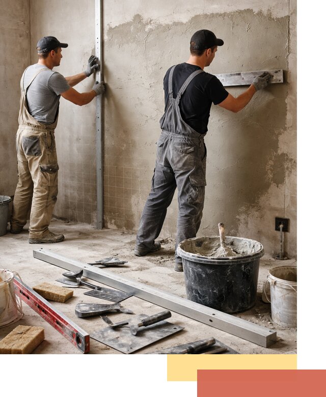 Профессиональная штукатурка стен под плитку в Обнинске