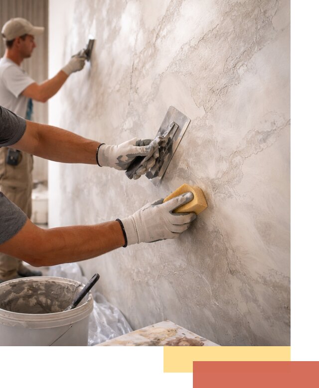 Декоративная штукатурка под мрамор в Обнинске для стен и потолков