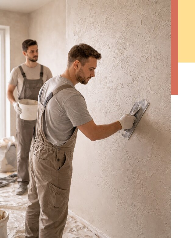 Фактурная штукатурка стен в Обнинске от 4263 руб./м² — заказать под ключ | ОТДЕЛОЧНИК-Бнн