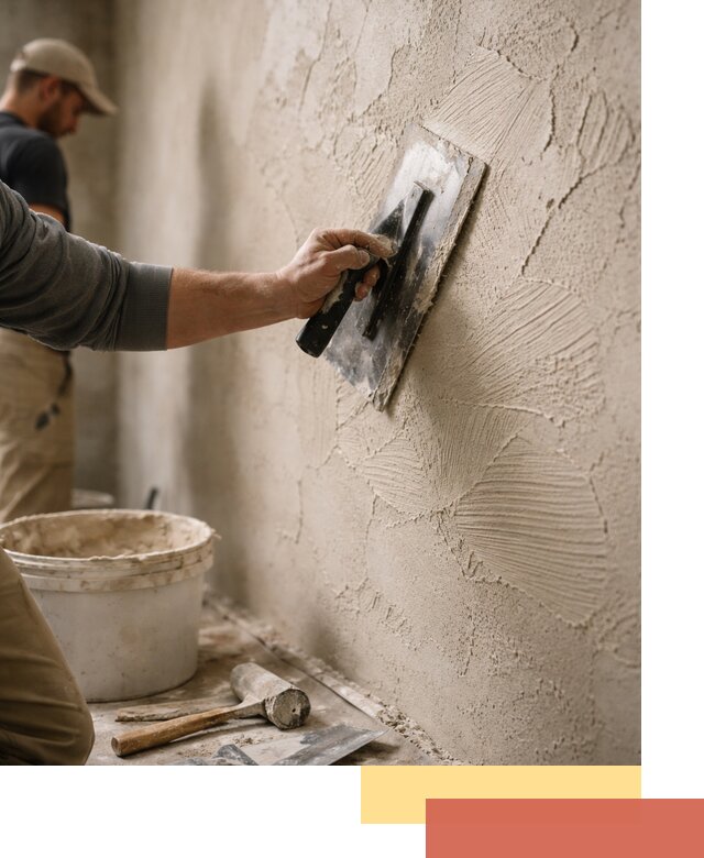 Фактурная штукатурка стен в Обнинске — монтаж, отделка, реставрация