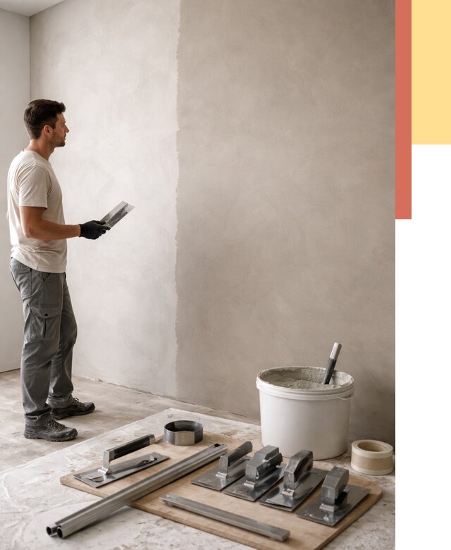 Нанесение микроцемента на стены в Обнинске от 3248 руб./м2 под ключ | ОТДЕЛОЧНИК-Бнн