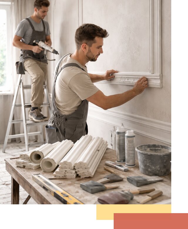 Монтаж лепнины на стены в Обнинске профессионально и качественно