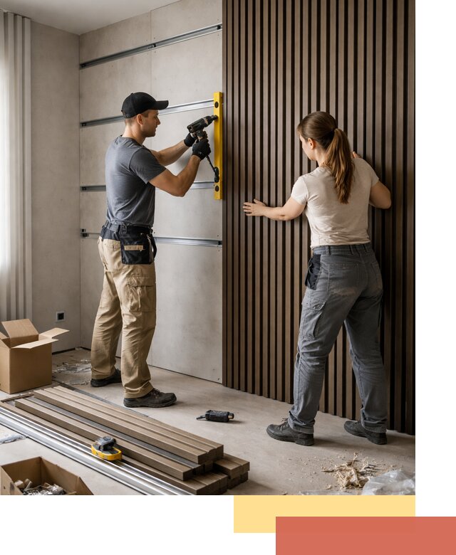 Монтаж реечных панелей на стены в Обнинске