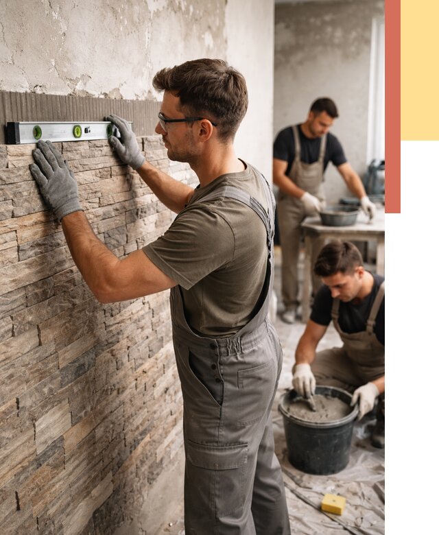 Монтаж искусственного камня в Обнинске от 4568 руб. под ключ | ОТДЕЛОЧНИК-Бнн