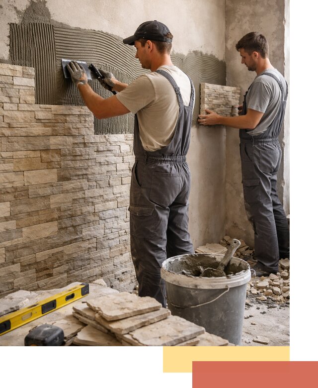 Монтаж искусственного камня в Обнинске — облицовка стен и фасадов