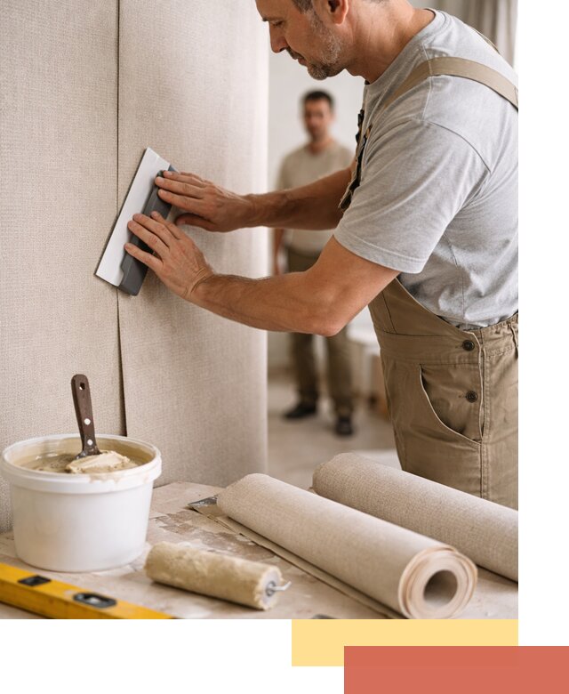 Поклейка текстильных обоев в Обнинске профессионально и аккуратно