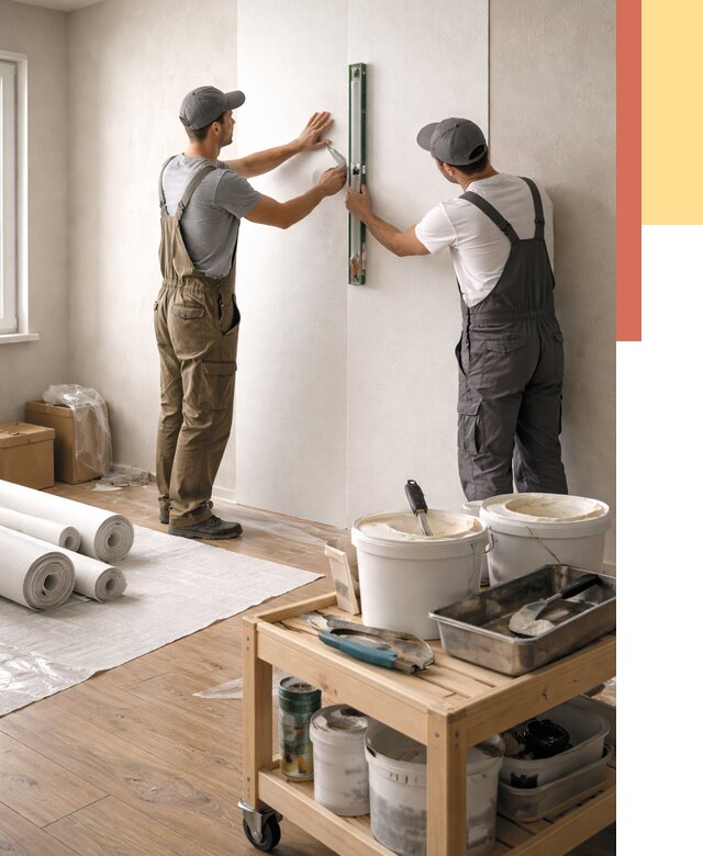 Поклейка стеклообоев в Обнинске от 6598 руб. за м2 — быстро и недорого | ОТДЕЛОЧНИК-Бнн