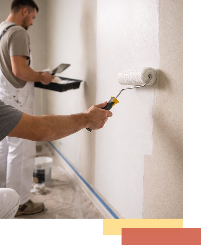 Покраска стен акриловой краской профессионально в Обнинске