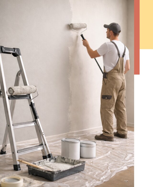 Покраска стен латексной краской в Обнинске от 4568 руб. за м2 | ОТДЕЛОЧНИК-Бнн