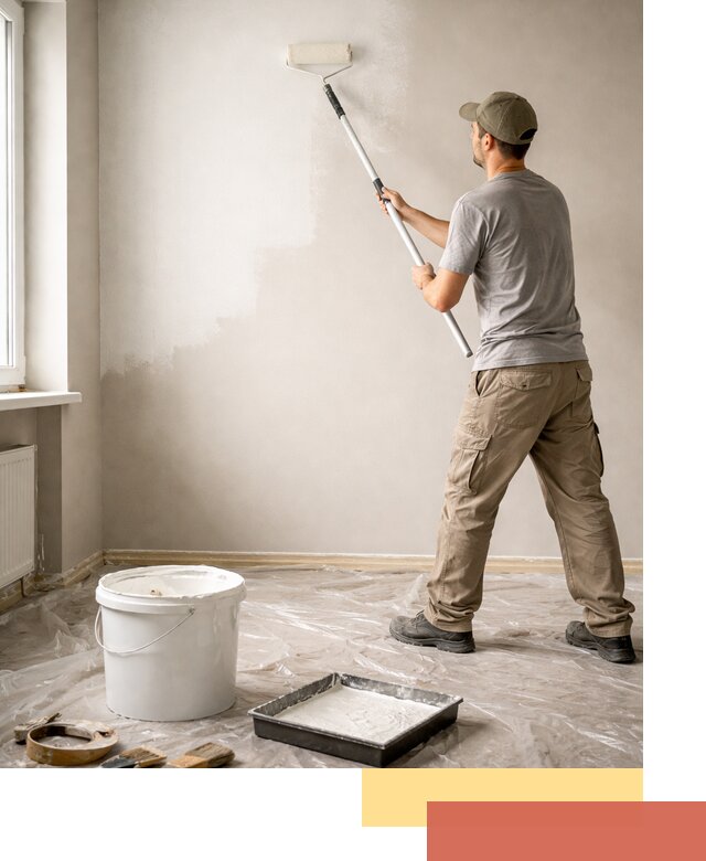 Покраска стен латексной краской в Обнинске качественно и быстро