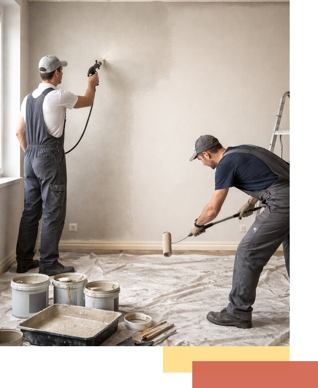 Покраска стен моющейся краской и защита поверхностей в Обнинске