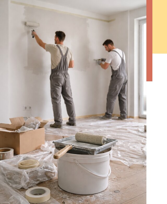 Покраска стен в квартире в Обнинске от 2538 руб/м2 — быстро и недорого | ОТДЕЛОЧНИК-Бнн