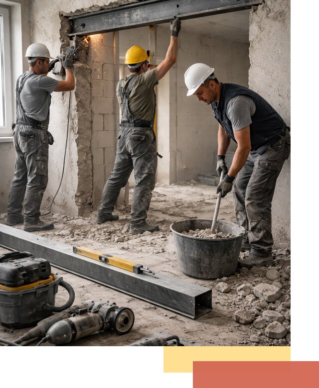 Создание проемов в стенах и несущих конструкциях в Обнинске