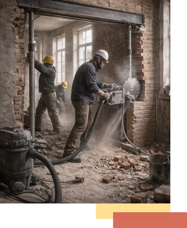 Прорезка проема в стене под дверной или оконный проем в Обнинске