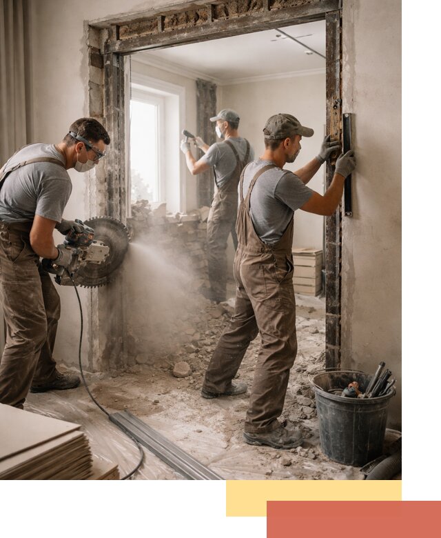 Расширение дверного проема под установку новой двери в Обнинске