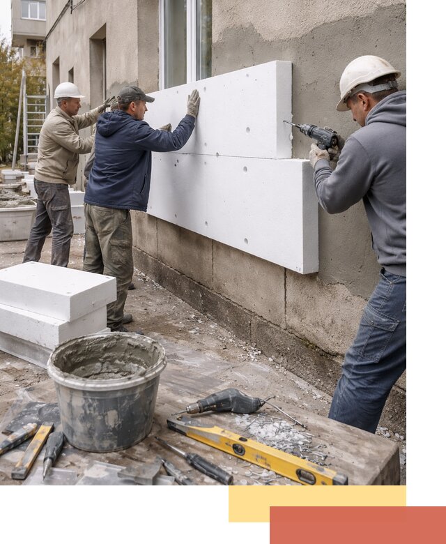 Утепление наружных стен пенопластом в Обнинске