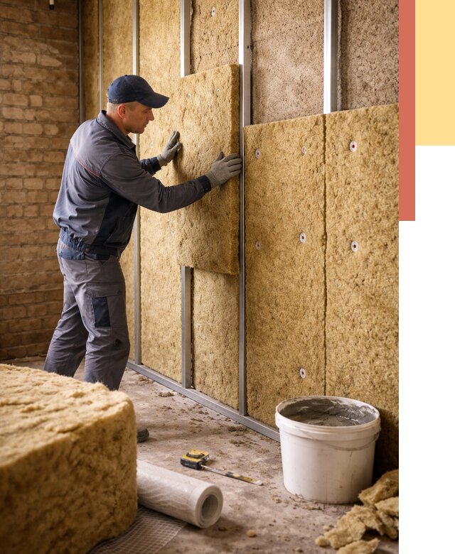 Утепление стен минватой в Обнинске от 1370 руб./м2 — недорого и быстро | ОТДЕЛОЧНИК-Бнн