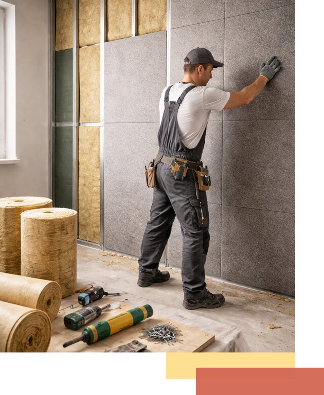 Профессиональная шумоизоляция стен в Обнинске для квартиры и офиса