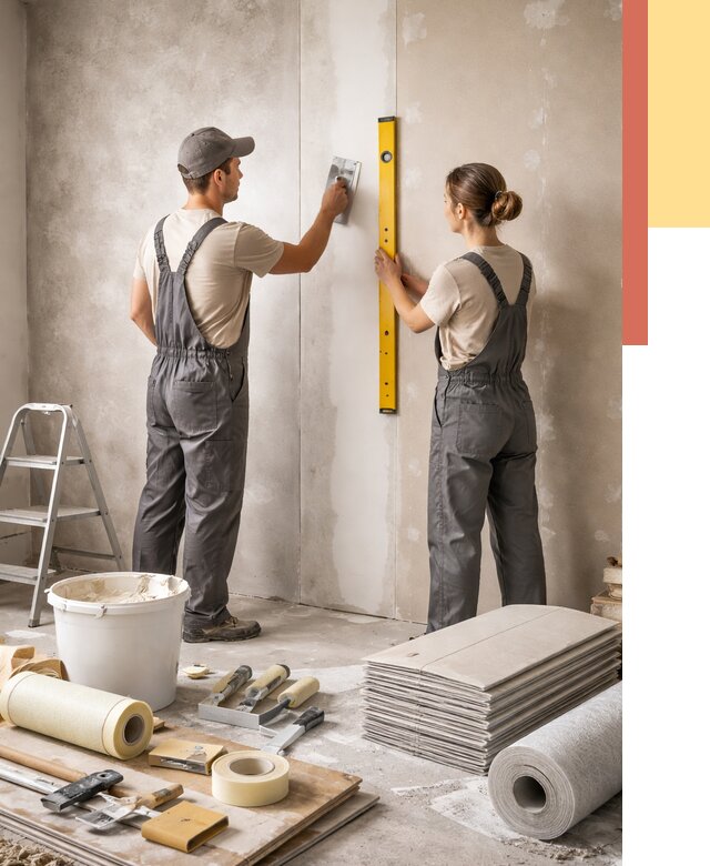 Отделка стен в Обнинске от 1523 руб/м² — недорого, быстро, под ключ | ОТДЕЛОЧНИК-Бнн