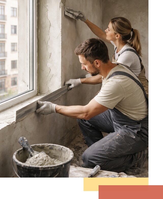 Штукатурка откосов дверей и окон профессионально в Обнинске