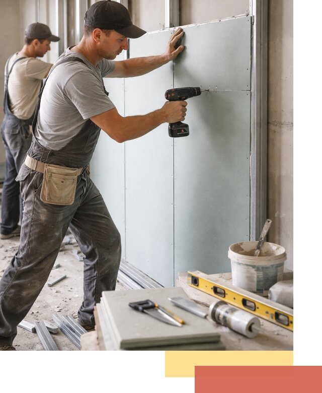 Кладка влагостойких перегородок ПГП в Обнинске