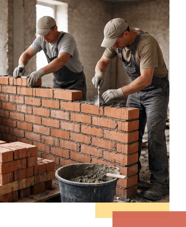 Кладка кирпичных перегородок под ключ в Обнинске