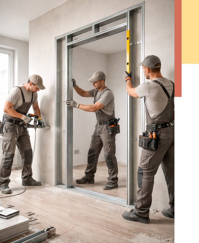 Устройство дверного проема в перегородке в Обнинске от 4568 руб. под ключ | ОТДЕЛОЧНИК-Бнн