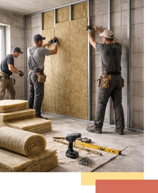 Шумоизоляция перегородок из блоков в Обнинске — монтаж и защита шумоизоляцией