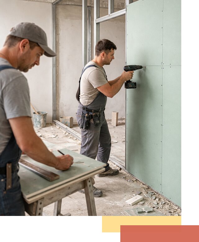 Перегородки из влагостойкого гипсокартона под ключ в Обнинске