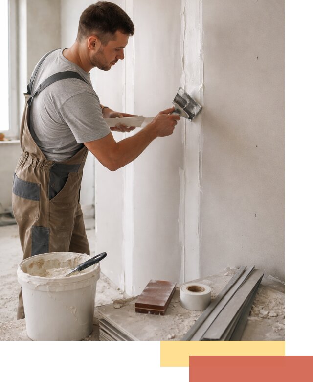 Шпаклевка перегородок из гипсокартона в Обнинске качественно и быстро