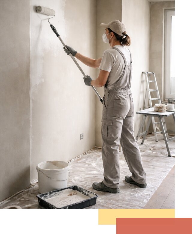 Покраска перегородок из гипсокартона в Обнинске качественно и недорого