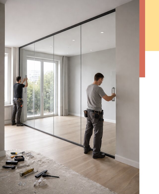 Изготовление стеклянных перегородок в Обнинске от 12535 руб. под ключ | ОТДЕЛОЧНИК-Бнн