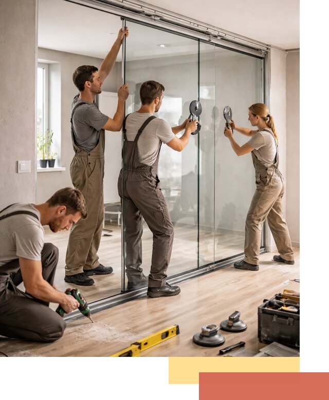 Изготовление стеклянных перегородок на заказ в Обнинске