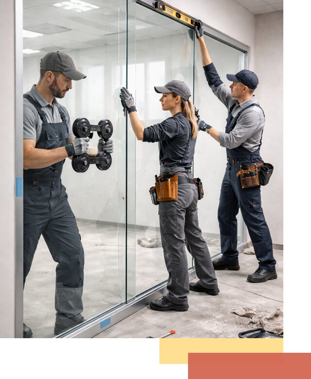 Профессиональный монтаж стеклянных перегородок в Обнинске