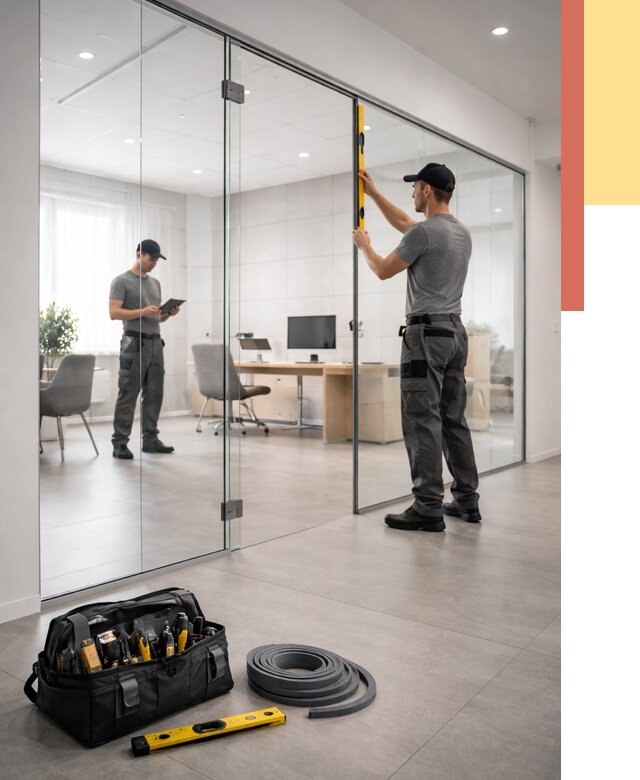 Цельностеклянные перегородки под ключ в Обнинске от 9643 руб. — монтаж и цены | ОТДЕЛОЧНИК-Бнн